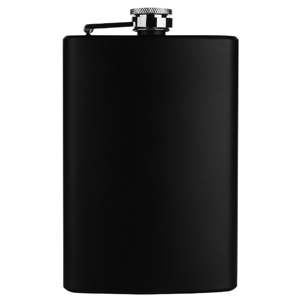 Logotrade promotional giveaway picture of: Hip flask OLYMPOS Schwarzwolf