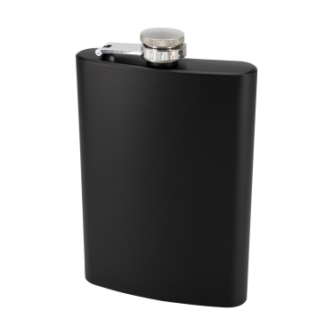 Logo trade promotional item photo of: Hip flask OLYMPOS Schwarzwolf