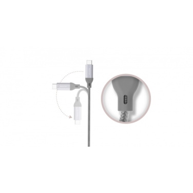 Logotrade promotional giveaway image of: Nylon data transfer cable LK30 Type - C Quick Charge 3.0