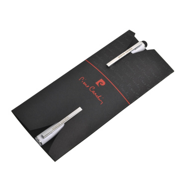 Logo trade corporate gifts picture of: Writing set ballpoint pen & roller soft touch CLAUDIE