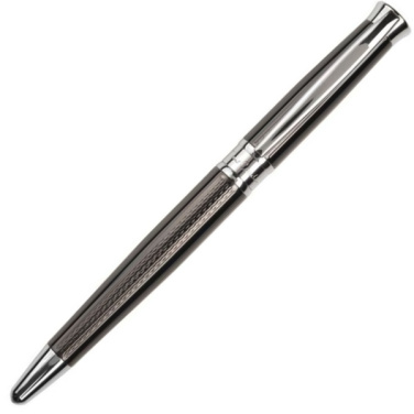 Logo trade corporate gifts image of: Metal set of ballpoint pen and roller ROI