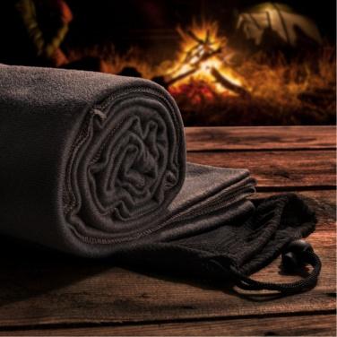 Logo trade corporate gifts image of: Blanket BRISA Schwarzwolf