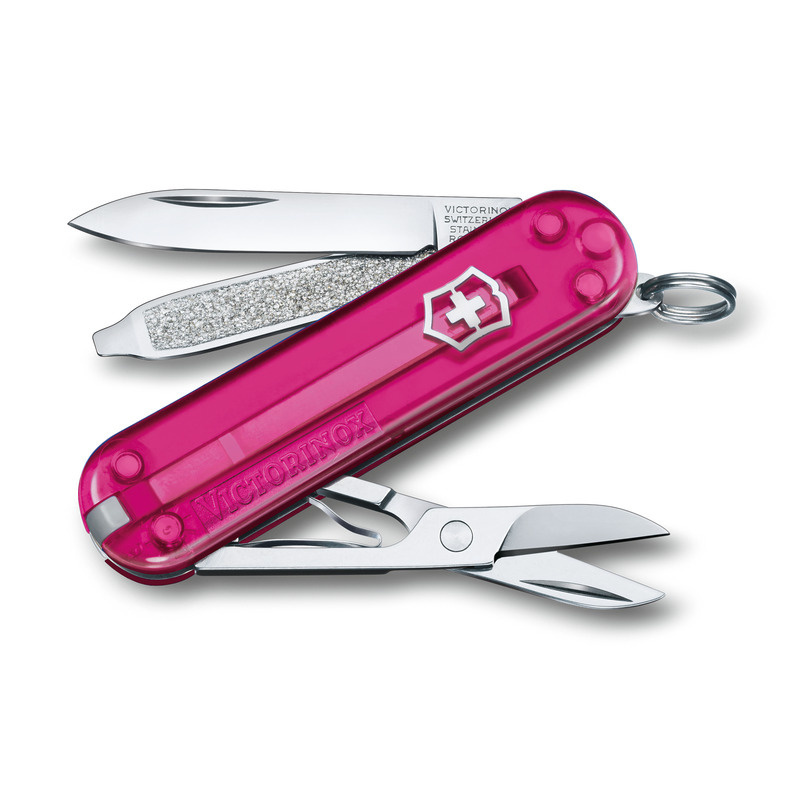 Logo trade promotional giveaways image of: Pocket knife Classic SD transparent Victorinox