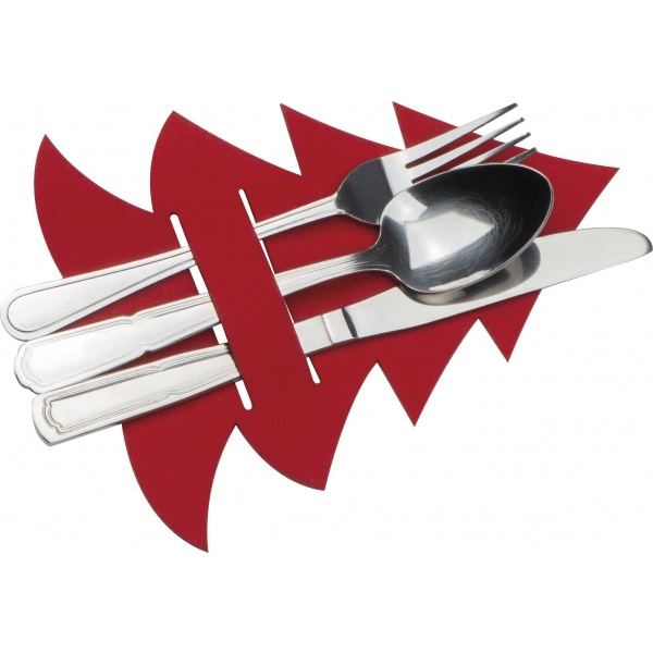 Logo trade business gift photo of: Cutlery pad in Christmas tree shape DUFFEL
