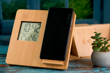 Logotrade advertising product picture of: Bamboo weather station GRANADA