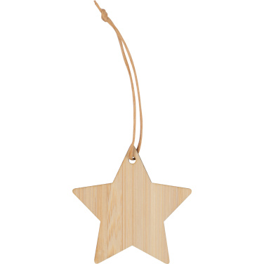 Logotrade promotional merchandise photo of: Bamboo star pendant FOGGIA