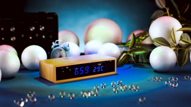 Logo trade promotional merchandise photo of: Desk clock TRONDHEIM