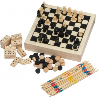 Logotrade promotional giveaway image of: Wooden game collection RIGA