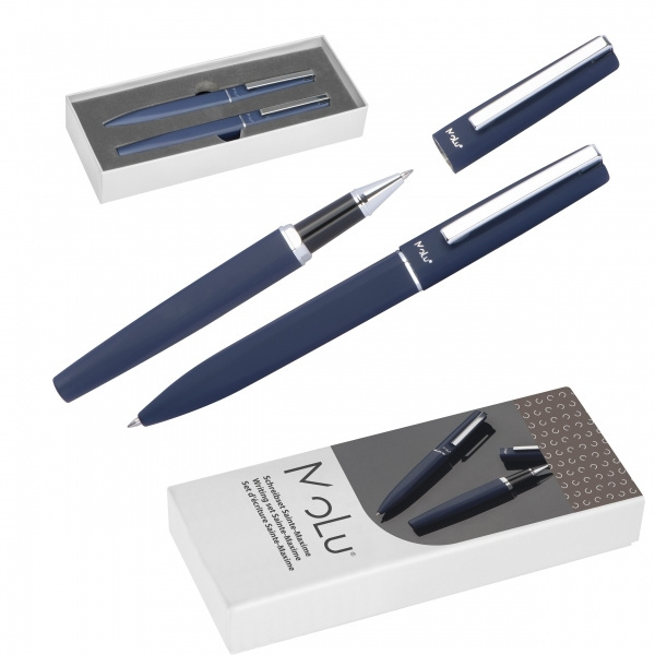 Logo trade promotional merchandise photo of: Writing set soft touch SAINTE MAXIME MoLu