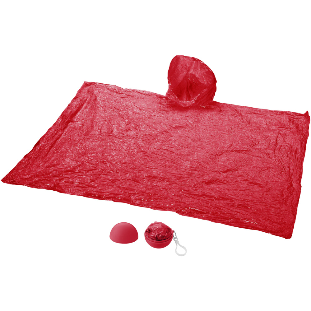Logo trade promotional item photo of: Xina rain poncho in storage ball with keychain