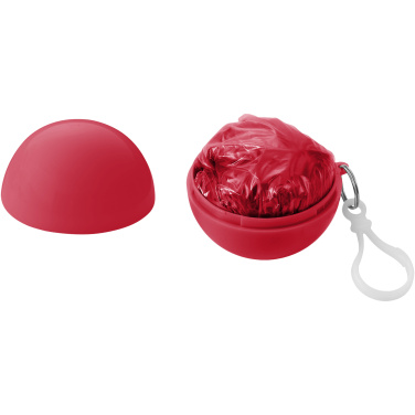 Logo trade promotional giveaway photo of: Xina rain poncho in storage ball with keychain