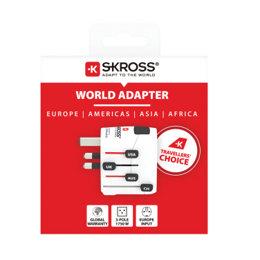 Logotrade promotional gifts photo of: SKROSS Pro 3-Pole World Travel Adapter