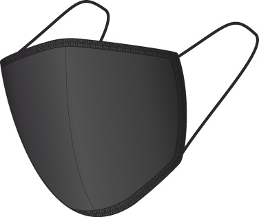 Logo trade promotional gifts picture of: BLACK-BLACK cotton face mask 140116500