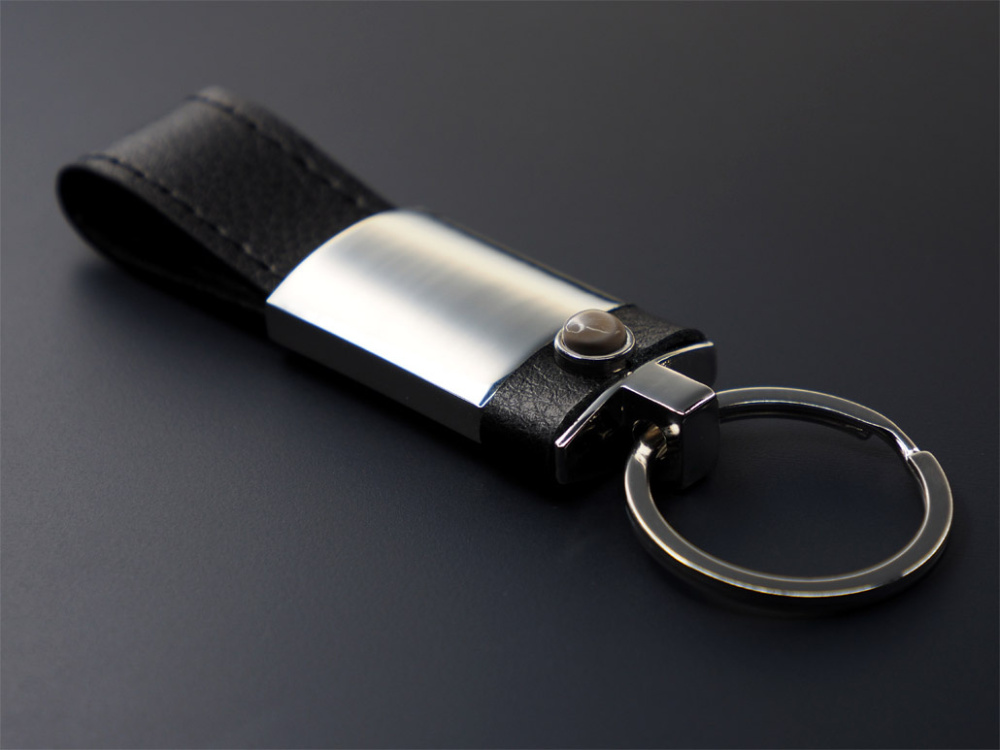 Logo trade promotional giveaways picture of: Striped Flint Keyring 1292095