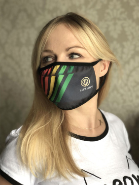 Logo trade promotional gift photo of: MARS cotton mask (size M) 1379165