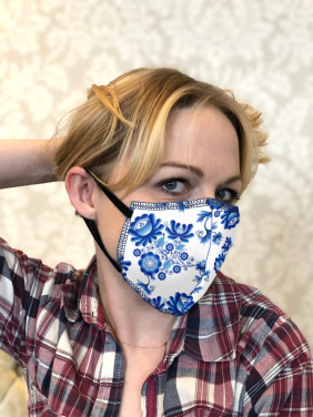 Logo trade corporate gifts image of: ZEFIR cotton face mask 1400165