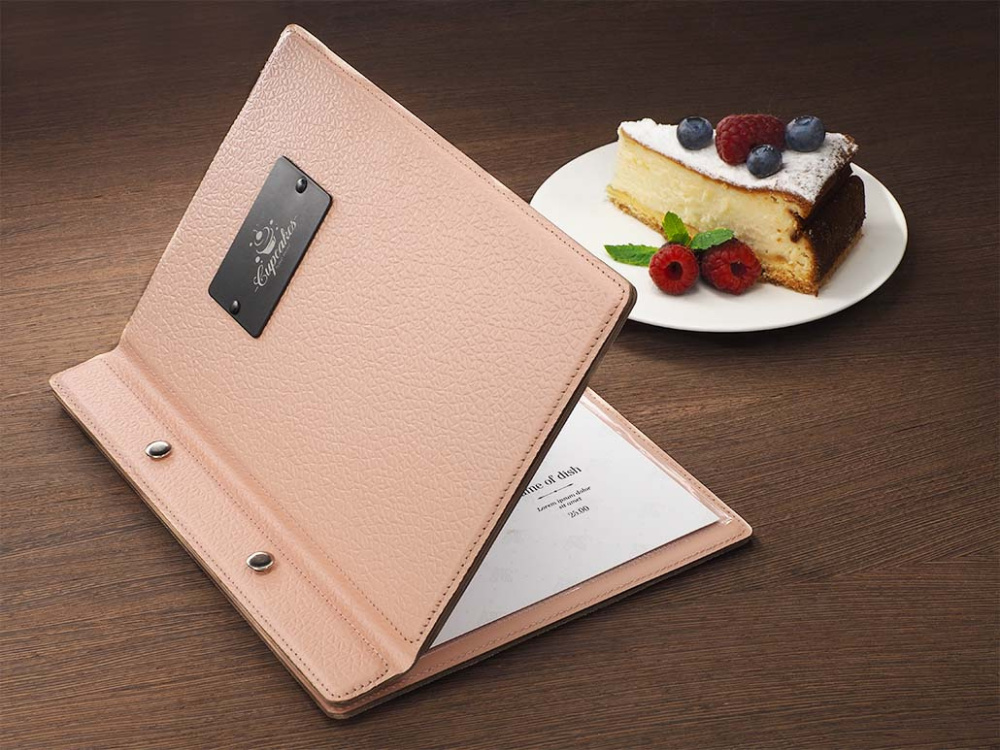 Logo trade advertising products image of: Menu cover 1087281