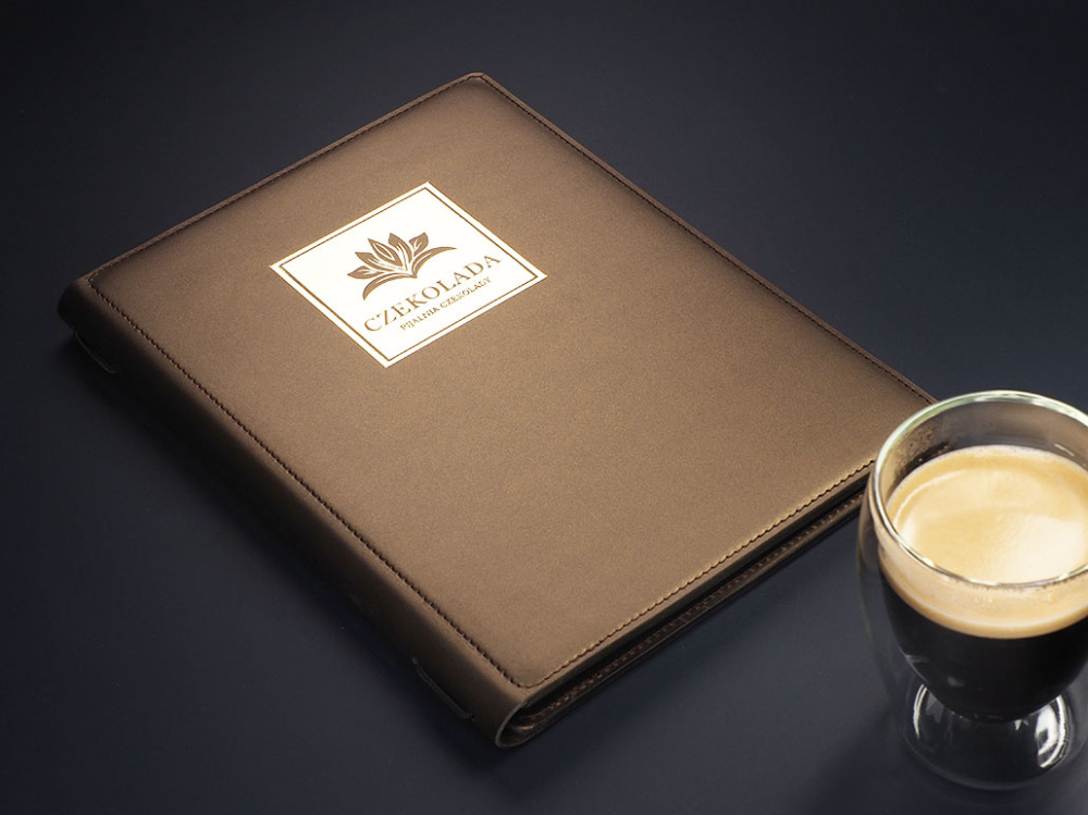 Logo trade corporate gifts image of: Menu cover Fine Dining Pro 1634094