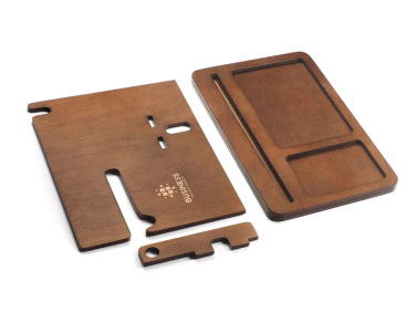 Logo trade promotional giveaways image of: Wooden organiser 2016121