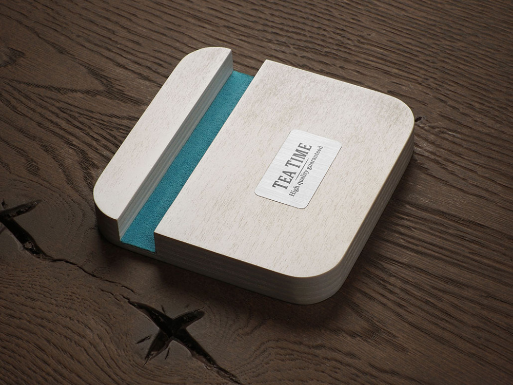 Logo trade promotional merchandise photo of: Wooden telephone stand 1847121