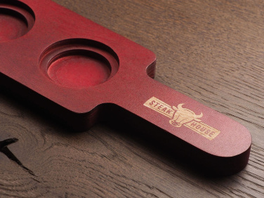 Logo trade business gifts image of: Wooden 3 Shot Serving Board 1863121