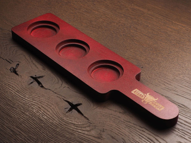 Logo trade corporate gift photo of: Wooden 3 Shot Serving Board 1863121