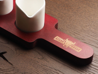 Logotrade promotional product image of: Wooden 3 Shot Serving Board 1863121