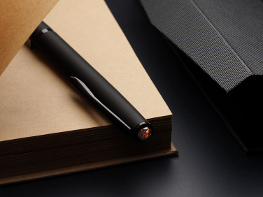 Logo trade promotional item photo of: Ball pen with AMBER stone 2070036