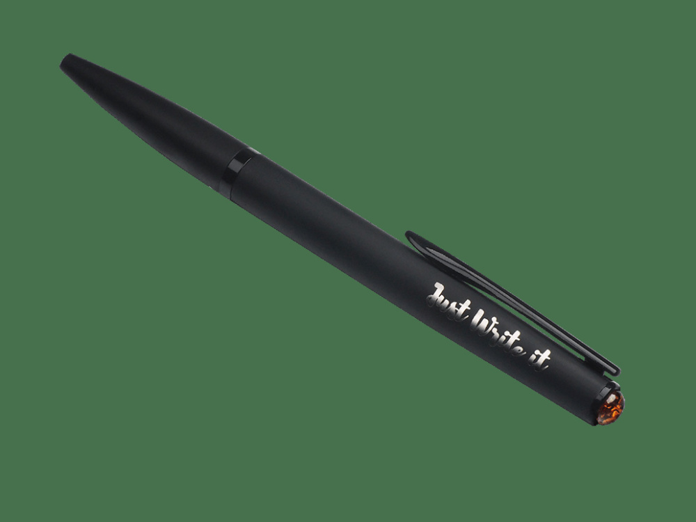 Logo trade promotional merchandise photo of: Ball pen with AMBER stone 2070036
