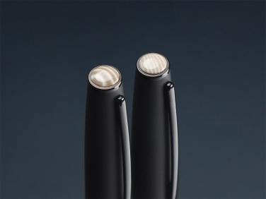 Logo trade promotional item photo of: Striped Flint Pen set 1284036