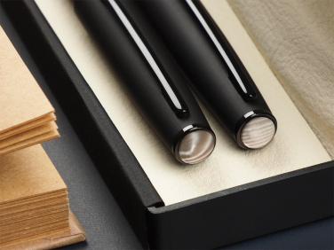 Logotrade corporate gift picture of: Striped Flint Pen set 1284036