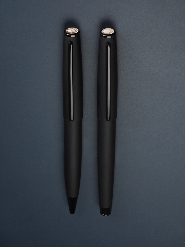 Logotrade advertising product picture of: Striped Flint Pen set 1284036