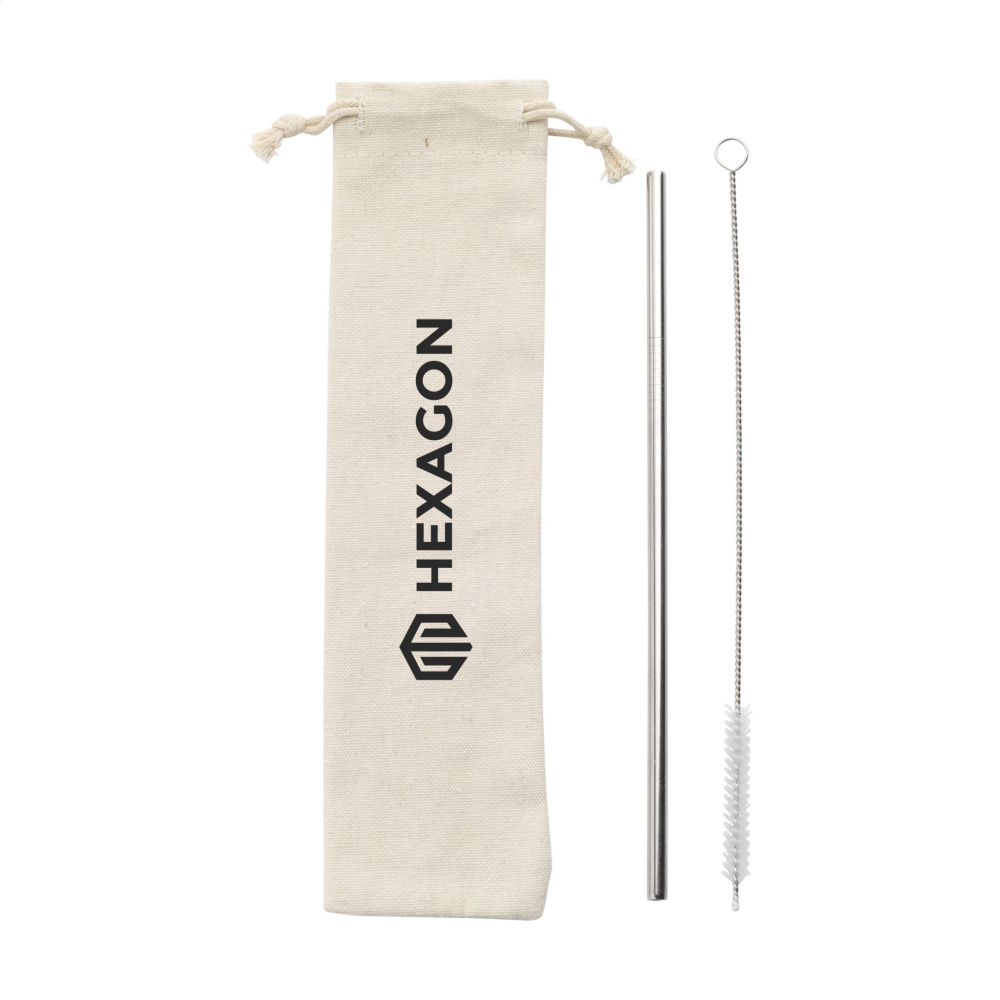 Logotrade corporate gifts photo of: Reusable 1 piece ECO Straw Set stainless-steel straw