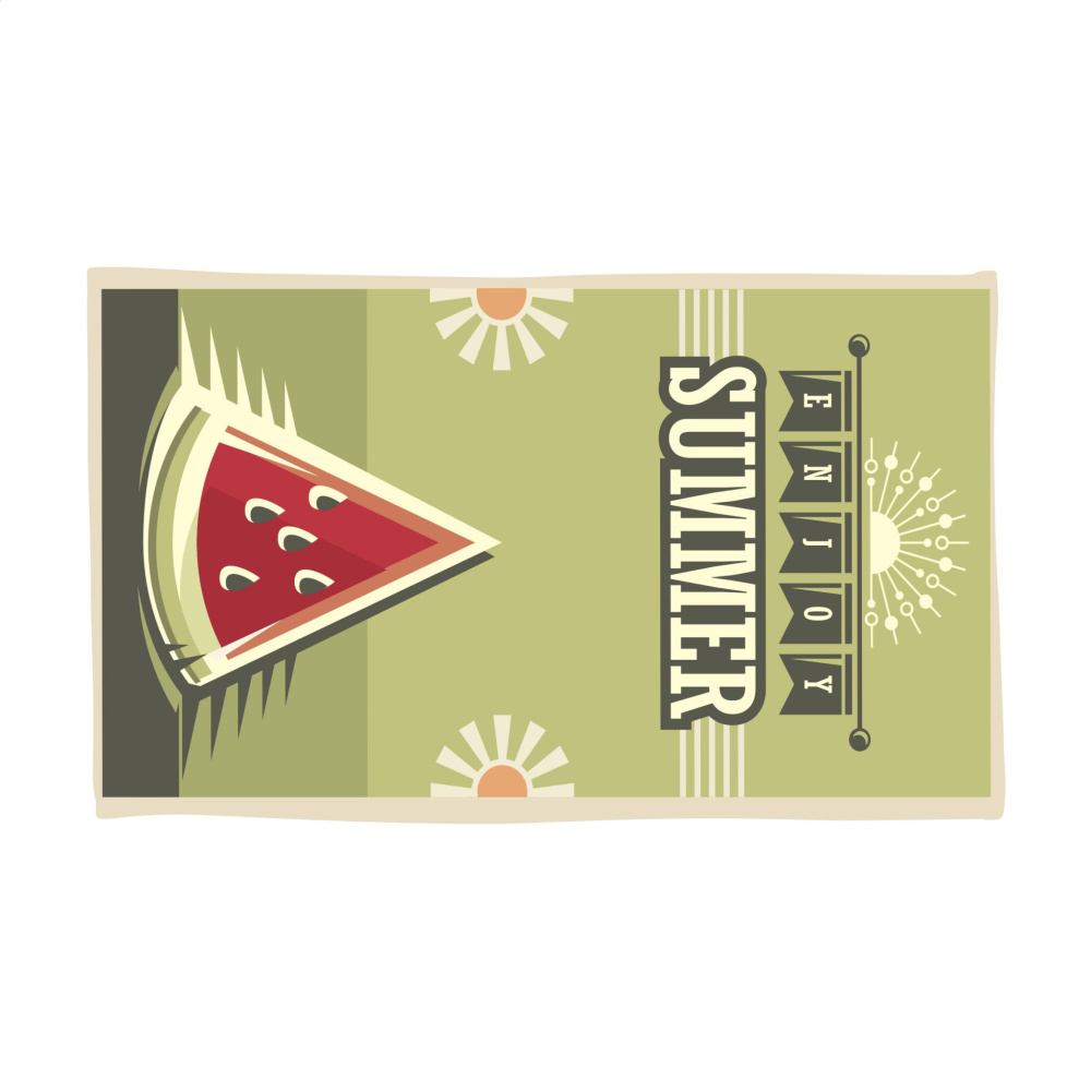 Logo trade advertising products picture of: Printed RPET BeachTowel 350 g/m² 100x180