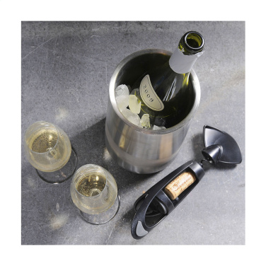 Logo trade promotional merchandise photo of: CoolSteel RCS Recycled Steel wine cooler
