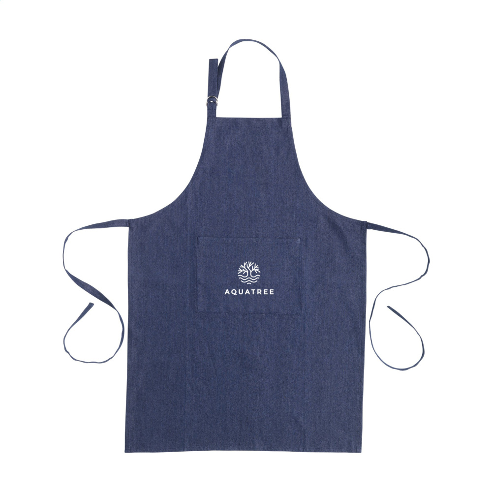 Logotrade advertising product image of: Apron GRS Recycled Denim (220 g/m²)