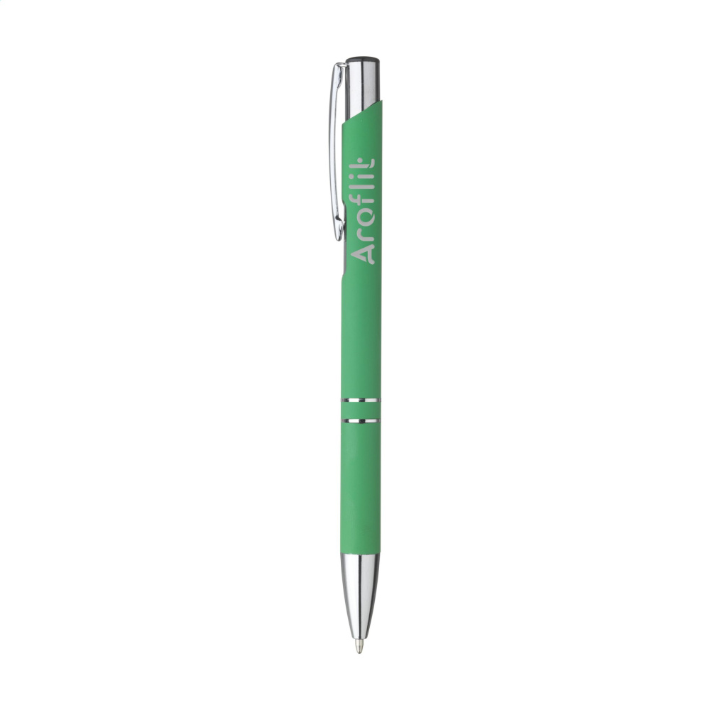 Logo trade advertising products picture of: Ebony Soft Touch Accent pen