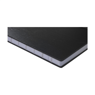 Logotrade promotional merchandise picture of: Bamboo Journal Naked Spine Paper Notebook Black A5