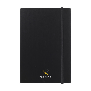 Logo trade promotional giveaways image of: Bamboo Journal Naked Spine Paper Notebook Black A5