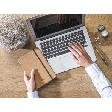 Logo trade promotional gifts picture of: CorkNote A5 Paper notebook