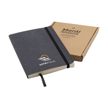 Logo trade corporate gifts picture of: Monti Recycled Leather - Paper Notebook A5