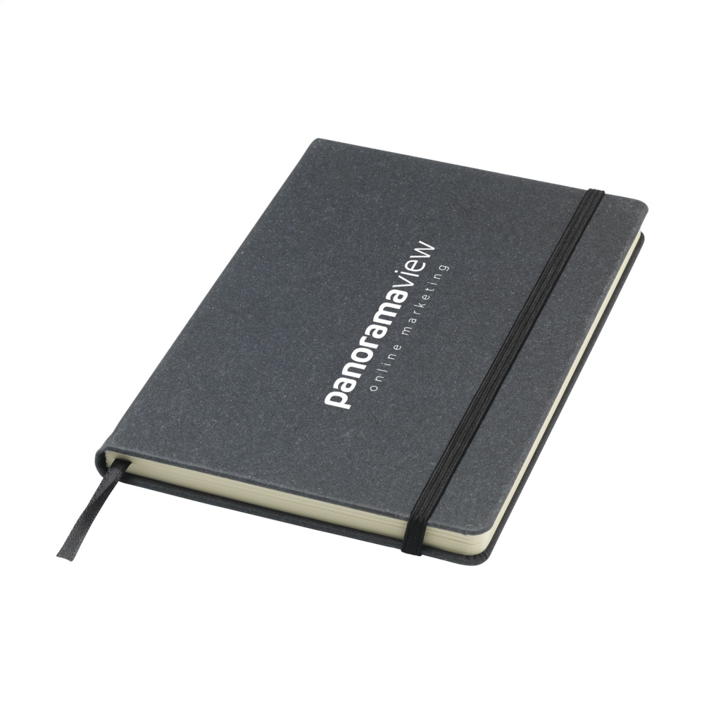 Logotrade promotional product picture of: Montana Recycled Leather Paper Notebook A5