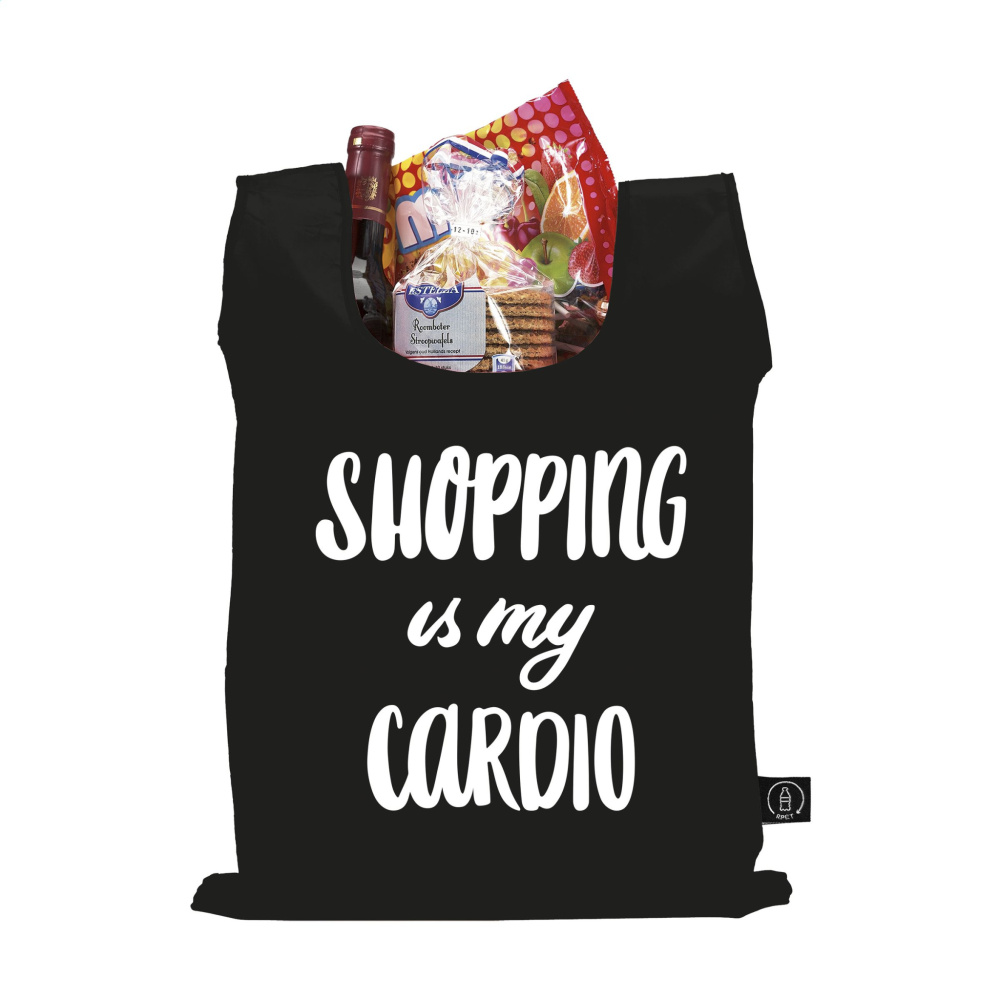 Logo trade promotional product photo of: Shop Easy RPET folding shopping bag