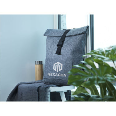Logo trade business gifts image of: Nolan GRS RPET Felt backpack