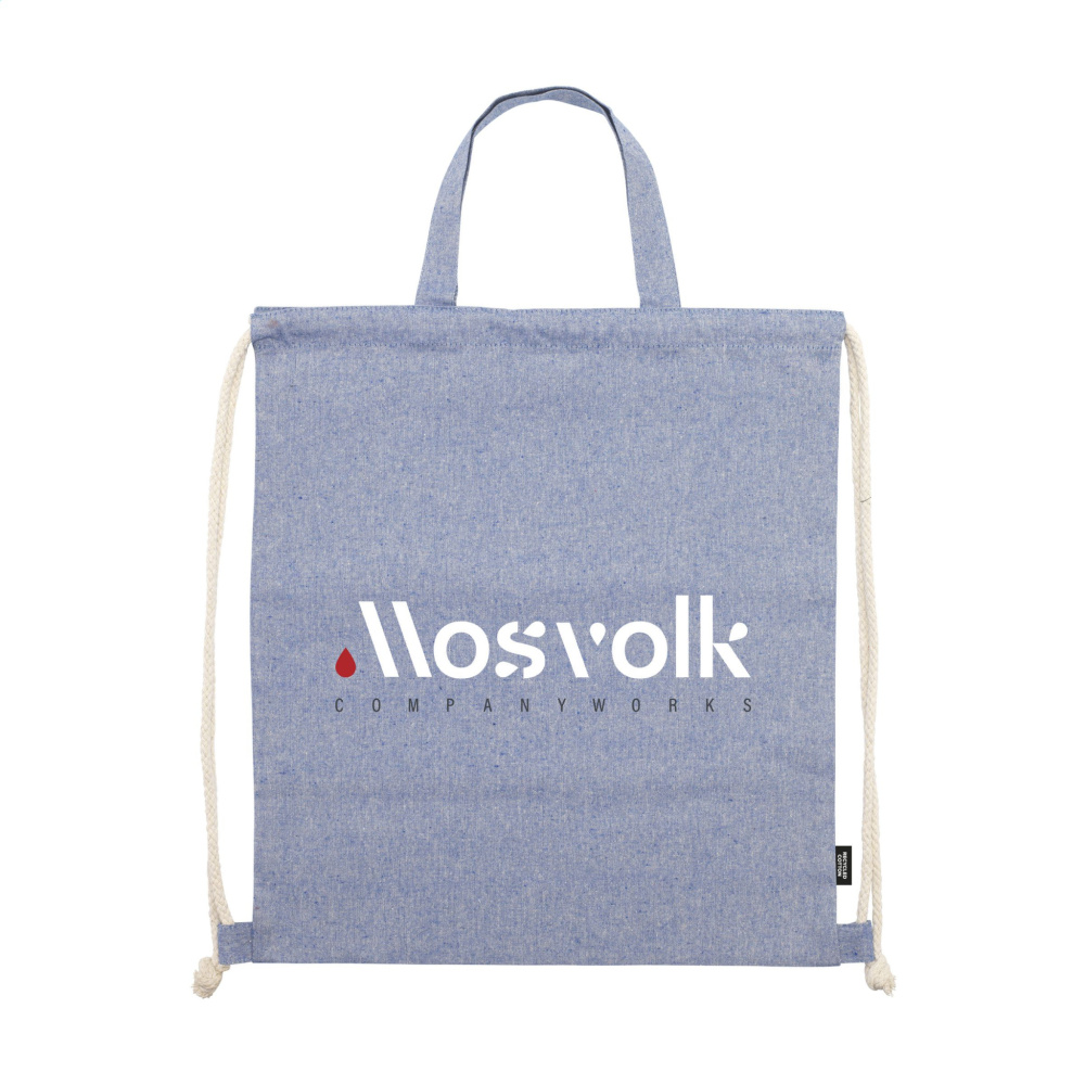 Logotrade promotional product image of: GRS Recycled Cotton PromoBag Plus (180 g/m²) backpack