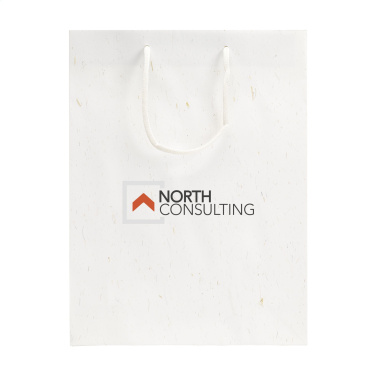 Logo trade corporate gift photo of: Leaf It Bag recycled with straw fibres (180 g/m²) L