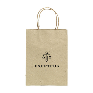 Logotrade promotional item picture of: Leaf It Bag recycled grass paper (120 g/m²) M