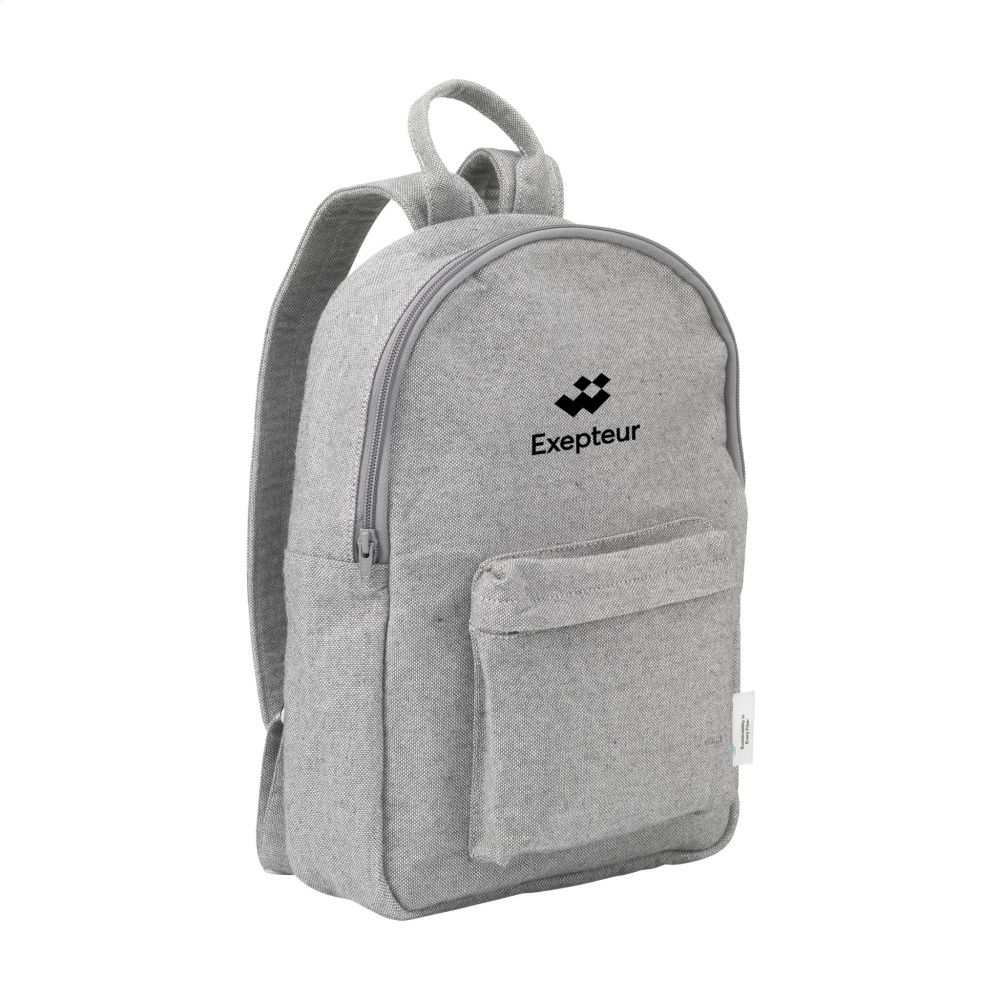 Logo trade promotional products image of: Wolkat Agadir Recycled Textile Backpack