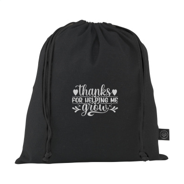 Logo trade promotional giveaways picture of: Gift Pouch GRS Recycled Cotton (150 g/m²) M
