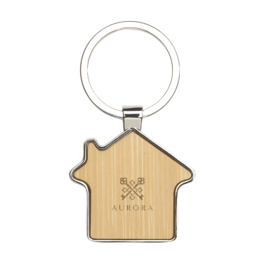 Logo trade promotional items image of: Casa bamboo keyring